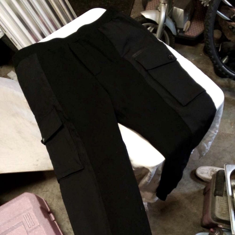 Dsquared2 black cargo fit track pants with logo